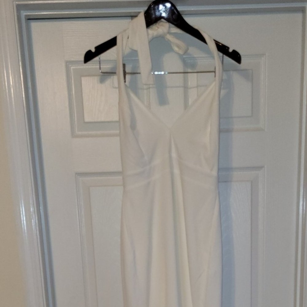 NWT Windsor Luna Halter A-Line Formal Dress, Off White, size XL
